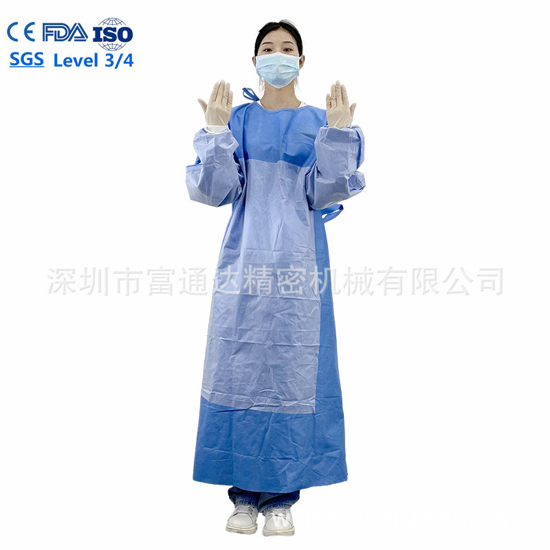 工厂价格Level 2/3级医院用手术服SMS一次性手术衣防飞沫防水防尘
