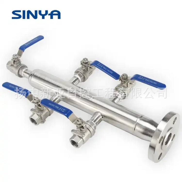 多个6 8 10 12端口球阀法兰内螺纹NPT 304 316空气歧管集管分配器