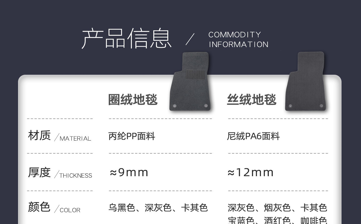 Wholesale 4S shop original suede car floor mats, nylon velvet loop carpet, high-end wear-resistant carpet for cars