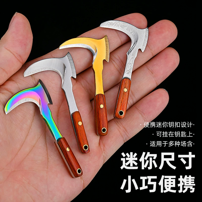 Брелок маленький кухонный нож Мини серп Подарочный нож Экспресс нож Портативный нож брелок нож не складной нож подвесные аксессуары