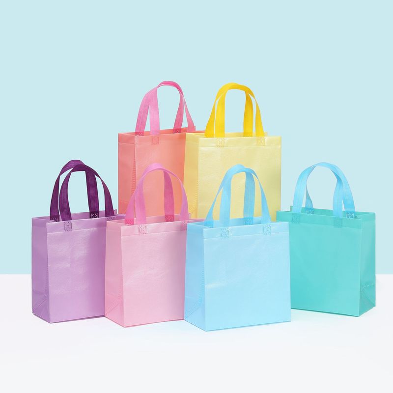 ギフトバッグ パーティーギフト包装袋 ショッピング卸売 マカロンカラー 不織布コーティング防水バッグ 工場直送|undefined