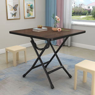 Folding Table Dining Table Simple Home Dormitory Rental Eating Rectangular Table Writing Table Stall Portable Small Square Table