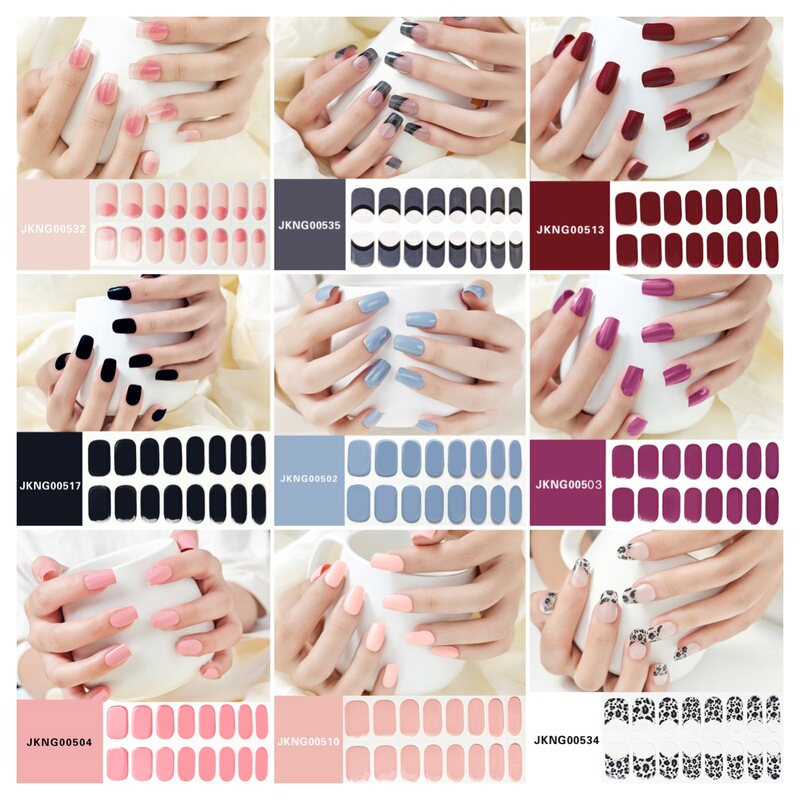 Cross-Border 16-Finger Hot-Selling Semi-Cured Uv Gel Nail Stickers Full Stickers Semi-Baked Uv Nail Stickers Phototherapy Lighting Gel Cross-Border 16-Finger Hot-Selling Semi-Cured Uv Gel Nail Stickers Full Stickers Semi-Baked Uv Nail Stickers Phototherapy Lighting Gel
