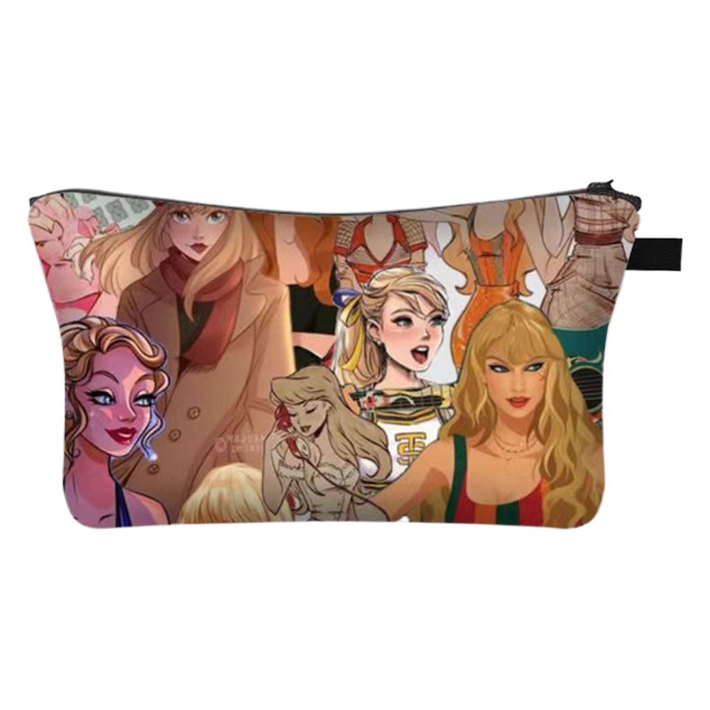Amazon estilo caliente Taylor Swift bolsa de cosméticos bolsa de almacenamiento de gran capacidad bolsa de mano de moda con estampado femenino de moho