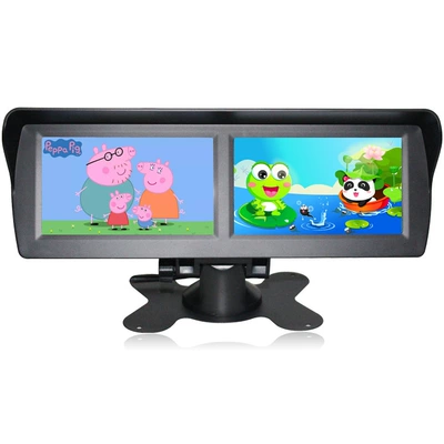 HD display 4.3-inch dual-screen rearview mirror bracket reversing Image Universal Display 12-24V (Car display) - black