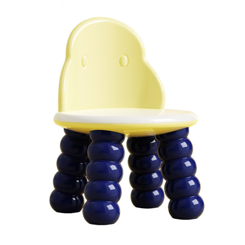 Children's stool kindergarten plastic thickened dining chair back chair baby home low stool creative caterpillar small bench