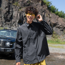 OOTD户外三防泼水衬衫男运动休闲长袖翻领潮牌工装徒步情侣上衣