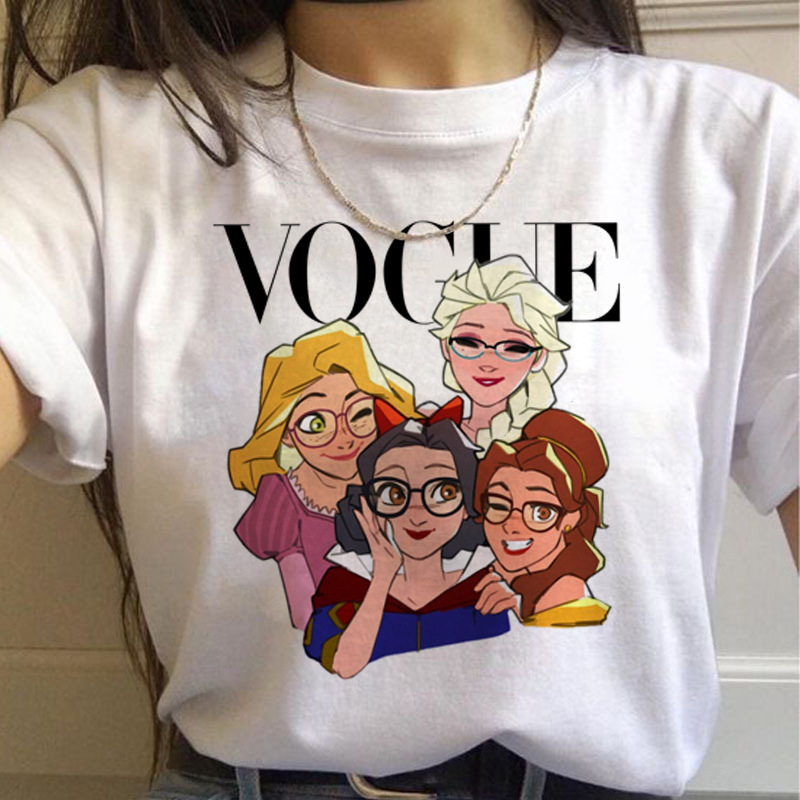 Princess Graphic Tee Shirt Femme Printed Short-Sleeved Unisex T-Shirt
