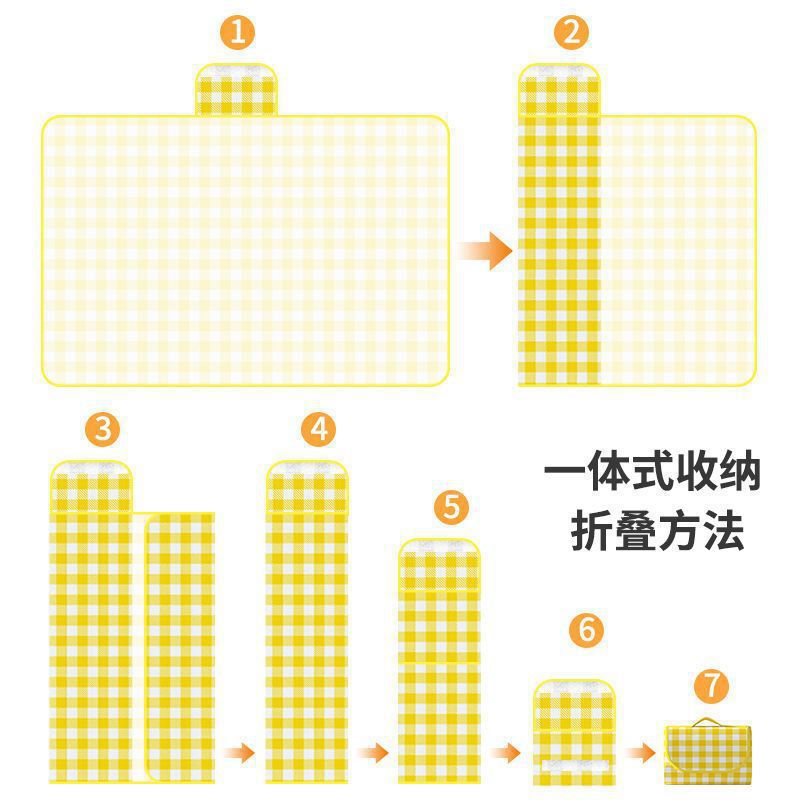 ピクニックマット防湿マット屋外ピクニック布キャンプ防水クッション携帯防湿布テント折り畳みマット|undefined