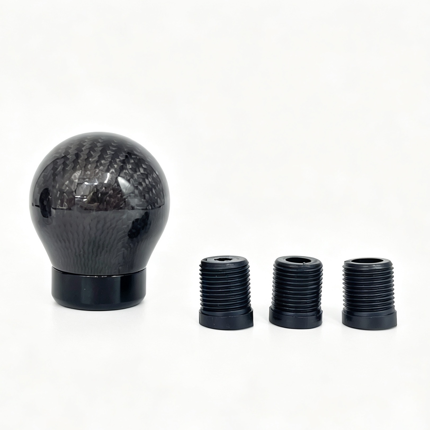 Cross-Border Car Modification Parts Carbon Pattern Gear Shift Knob Round Real Carbon Fiber Shift Lever Head