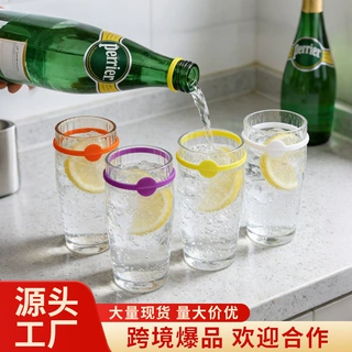 跨境热卖创意硅胶酒杯标记啤酒鸡尾酒果汁杯标记酒吧鸡尾酒会用品