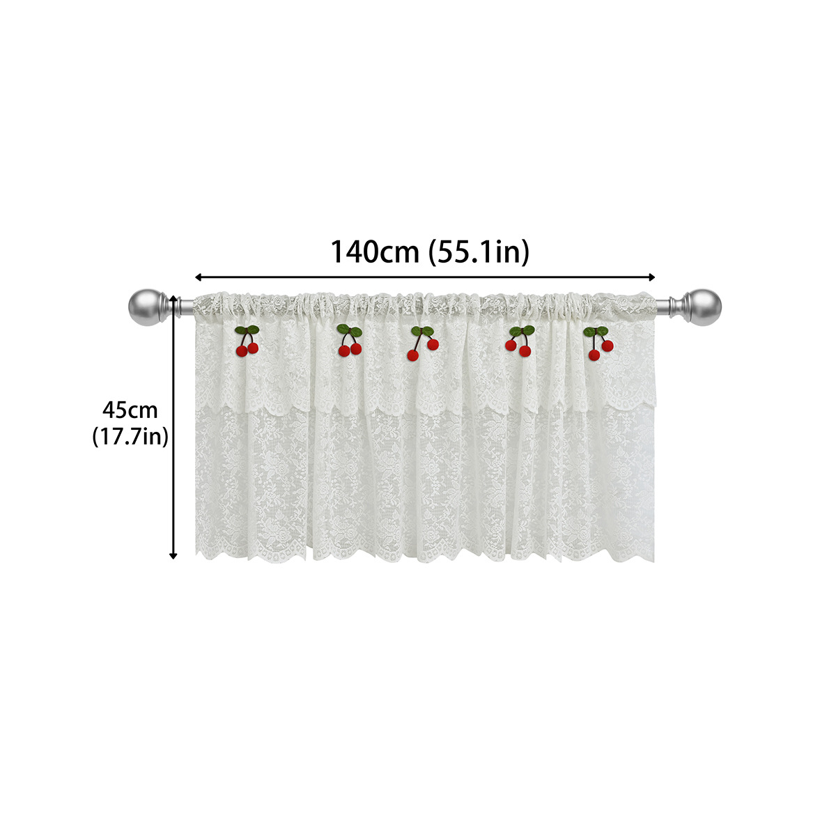 Nuevo estilo transfronterizo floral francés cortina de encaje cortina corta ventana salediza de cocina cortina de puerta cortina de partición pantalla de ventana SHEIN