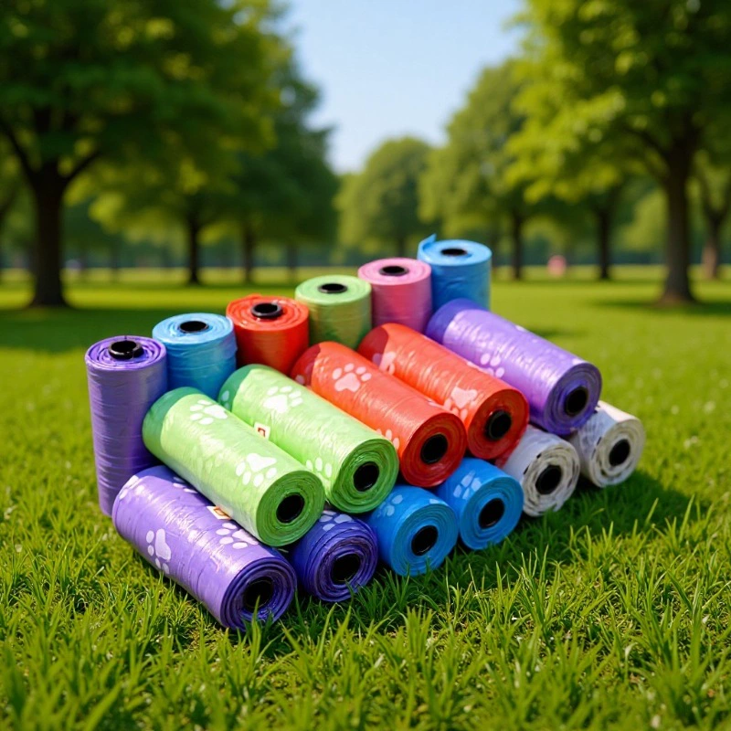 Пакеты для уборки за животными с принтом, пакеты для собачьих экскрементов, 15 штук в рулоне, товары для ухода за кошками и собаками, производитель пакетов для уборки отпечатков лап