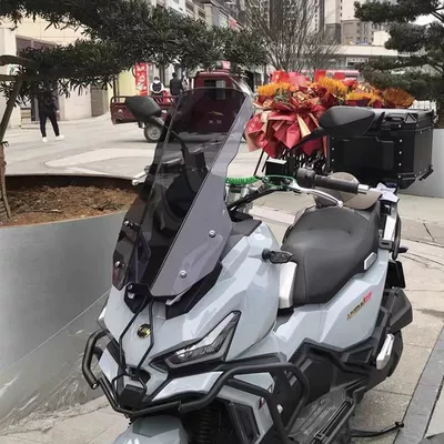 Motorcycle front windshield, Modified Windshield Heightening and Thickening