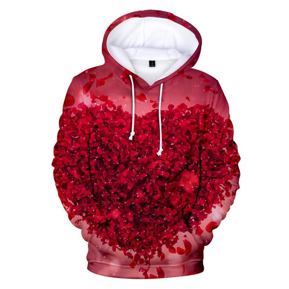 -Sudadera deportiva holgada con capucha impresa en 3D para hombres y mujeres con elementos del Día de San Valentín_voghion.com