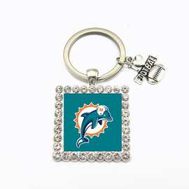 跨境体育运动 NFL橄榄球队个性图片包包挂件创意钥匙扣饰品配件