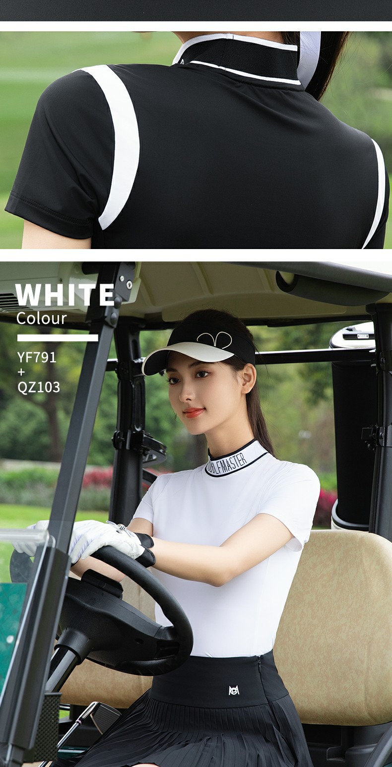 Váy tennis nữ xếp ly phối áo thun thể thao — YF791-Sakura Phấn hoa Top [Lụa lạnh], YF791-Áo đen [lụa lạnh], QZ103-Váy xếp ly màu trắng, QZ103-Váy xếp ly màu xanh nhạt chi tiết 8