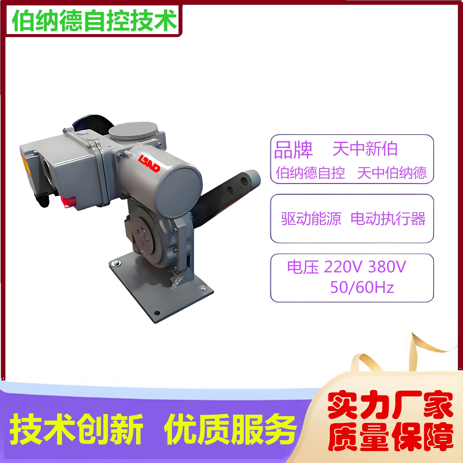 A+RS100 Электрический привод Bernard с самоконтролем под углом хода, электрический привод с прямым подключением