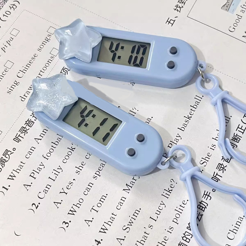 新型のパチャ犬の小さい掛け時計の携帯型のミニ時計のデスクトップの学習試験の時間表の静音のタイマー|undefined