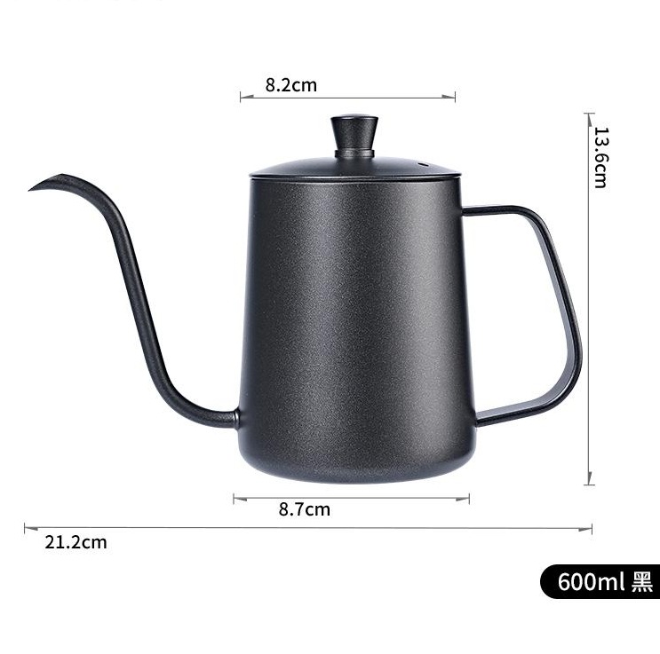 Cafetera de café de lavado de mano casera colgante de orejas de cafetera de café de lavado de mano 304 de acero inoxidable cafetera de boca larga cafetera de boca fina 600 image 8