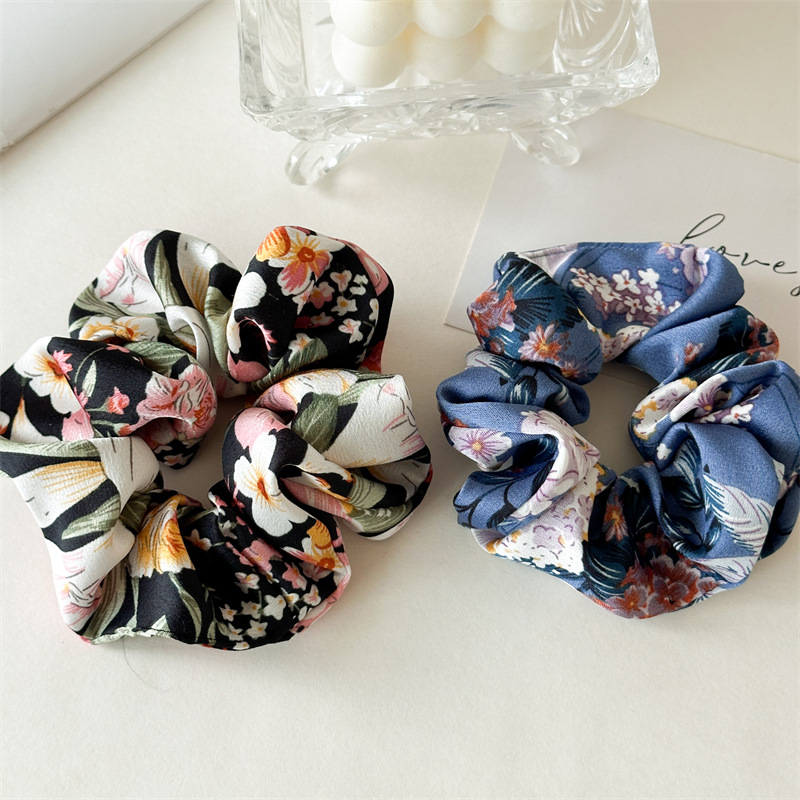 11g Weight Hair Tie Hair Accessories Type 1 Piece Quantity Banquet, Daily, Street Occasion Cloth Material Floral Pattern All Seasons Season Women's Gender Elegant, Lady, Advanced Sense Style Elegant Lady Advanced Sense Women's Floral Cloth Hair Tie 7