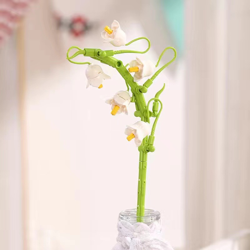 Bloques de construcción de rosas transfronterizos compatibles con ramo de Lego flor eterna rosa girasol Tulipán juguete ensamblado