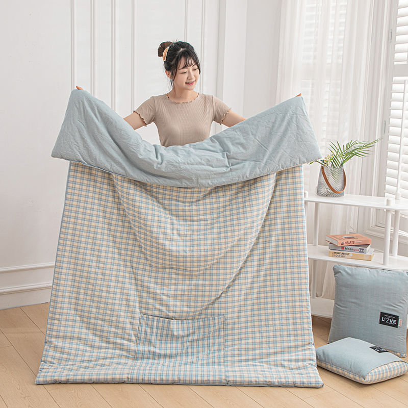 抱枕被子两用二合一午睡夏被折叠毯子空调被车载便携抱枕跨境电商