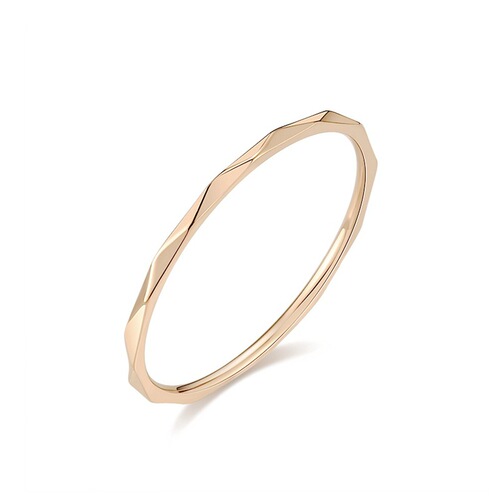 1mm Rhombus Elegant Lady Ring, High-end Versatile Slim Band Ring, European and American Cross-border Stackable Joint Ring, Hand Decorative Accessory