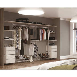 开放式砌墙衣柜量身制作金属衣帽间柜子组合全屋卧室家具置物架
