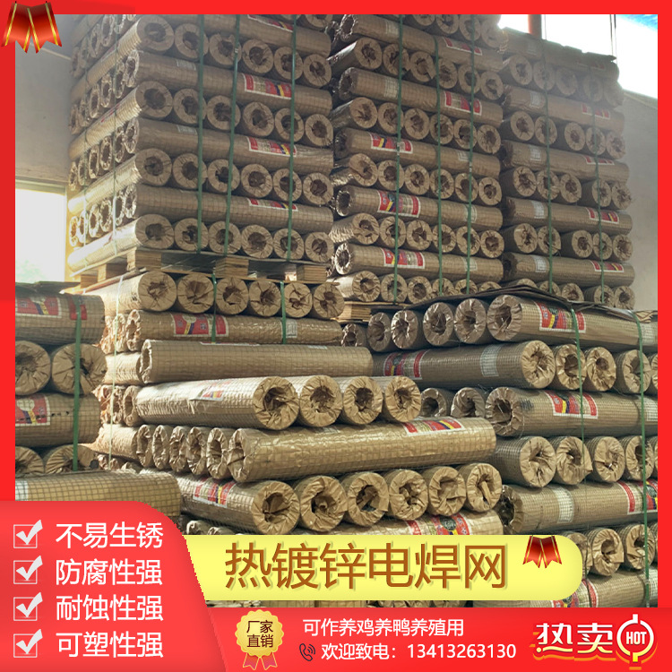现货批发热钢丝镀锌电焊网建筑外墙保温防锈防护栏焊接铁丝网片