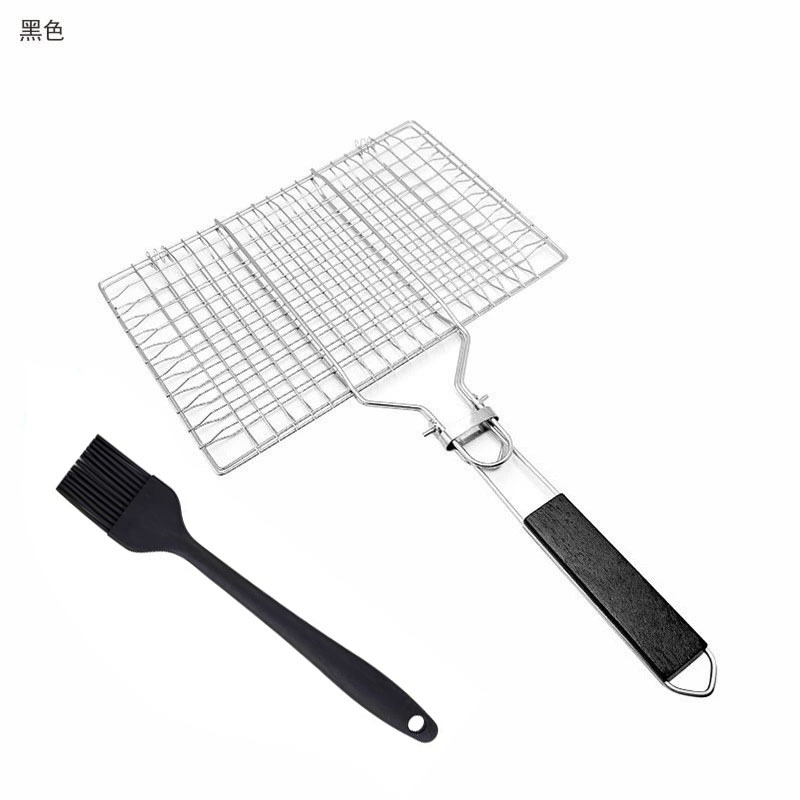 Cesta Rejilla para Pescado a la Parrilla de Acero Inoxidable Plegable Portátil Antiadherente para Barbacoa al Aire Libre image 13