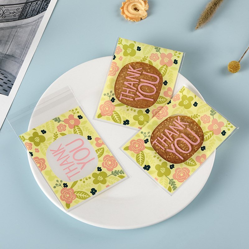 烘焙包装 糖果袋 饼干袋 小西点袋手工皂自粘袋100枚10*13+3