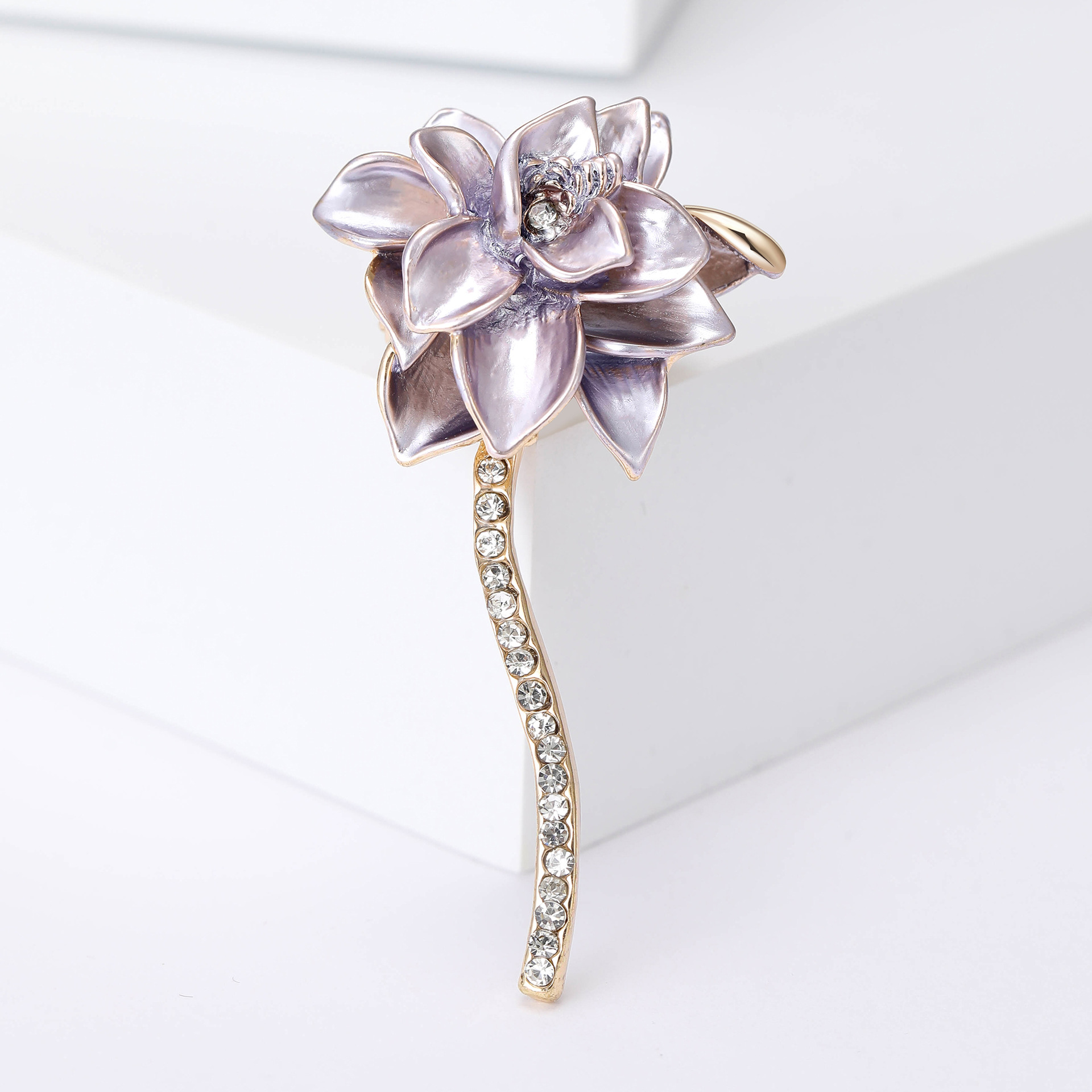 Lady Flower Alloy Enamel Women's Brooches display picture 8