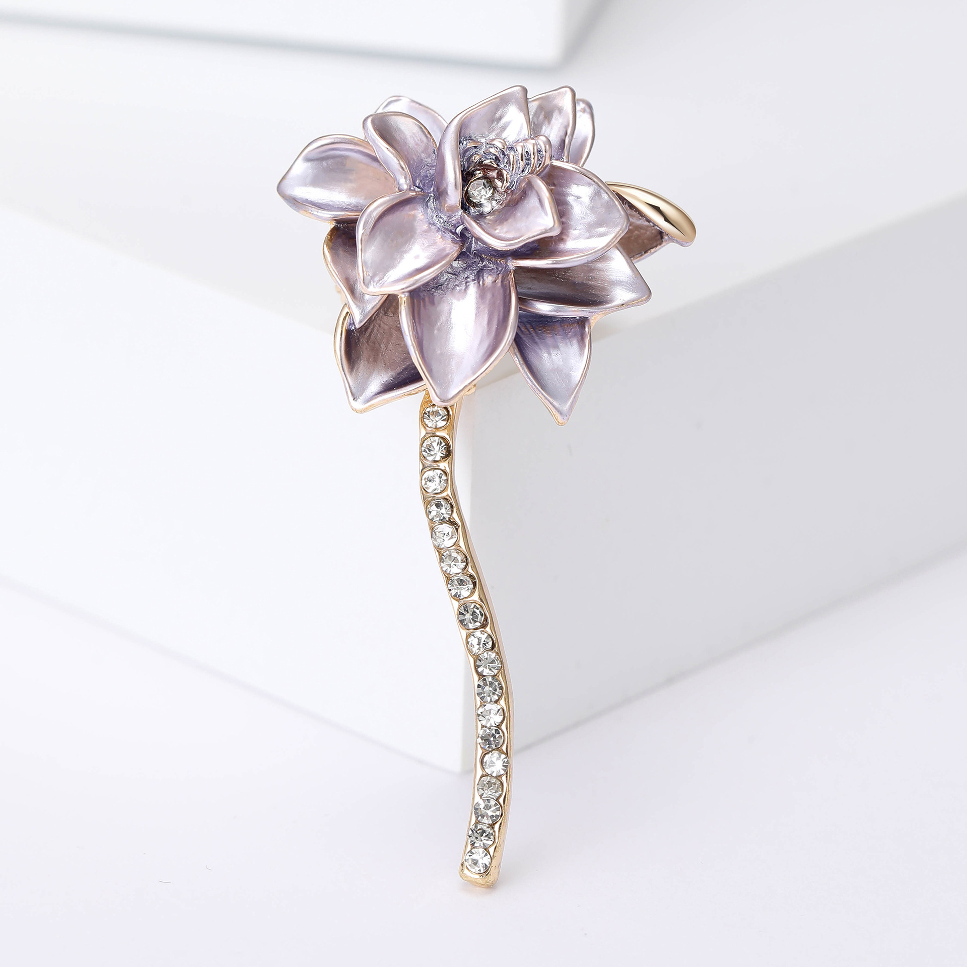 16g Weight Brooches Classification Holiday Occasion Alloy Material Flower Pattern Women's Gender Enamel Design Pin Flower Alloy Enamel Women's Brooches 7