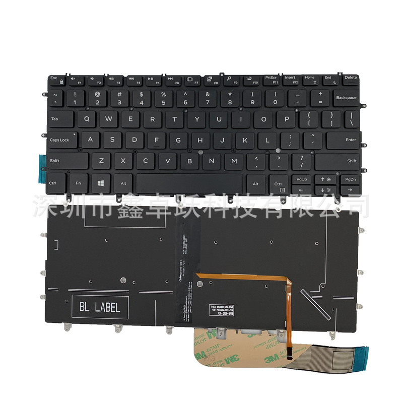 US for Dell XPS 13 9370 9375 9360 9380 XPS13 7390 P82G Keyboard