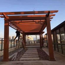 葡萄架庭院花架户外实木花箱可移动板房木材料园林景观爬藤廊架