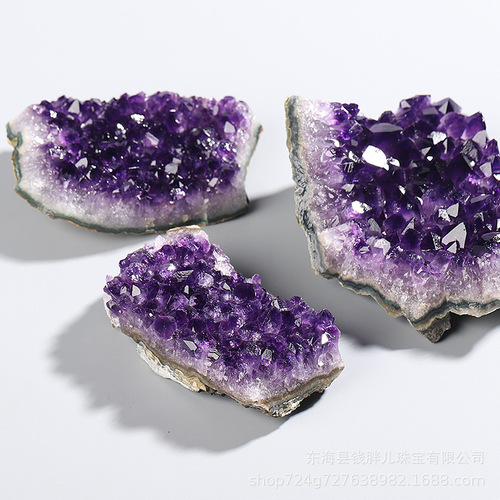 Wholesale natural amethyst cluster raw stone amethyst hole piece ornaments home decoration Uruguay amethyst cluster ore ornaments