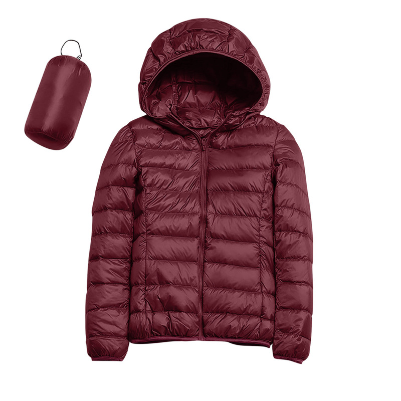 Cross-border New Winter Women's Casual Solid Color Lightweight Waterproof Down Jacket White Duck Down Hooded Down Jacket Coat Cross-border New Winter Women's Casual Solid Color Lightweight Waterproof Down Jacket White Duck Down Hooded Down Jacket Coat