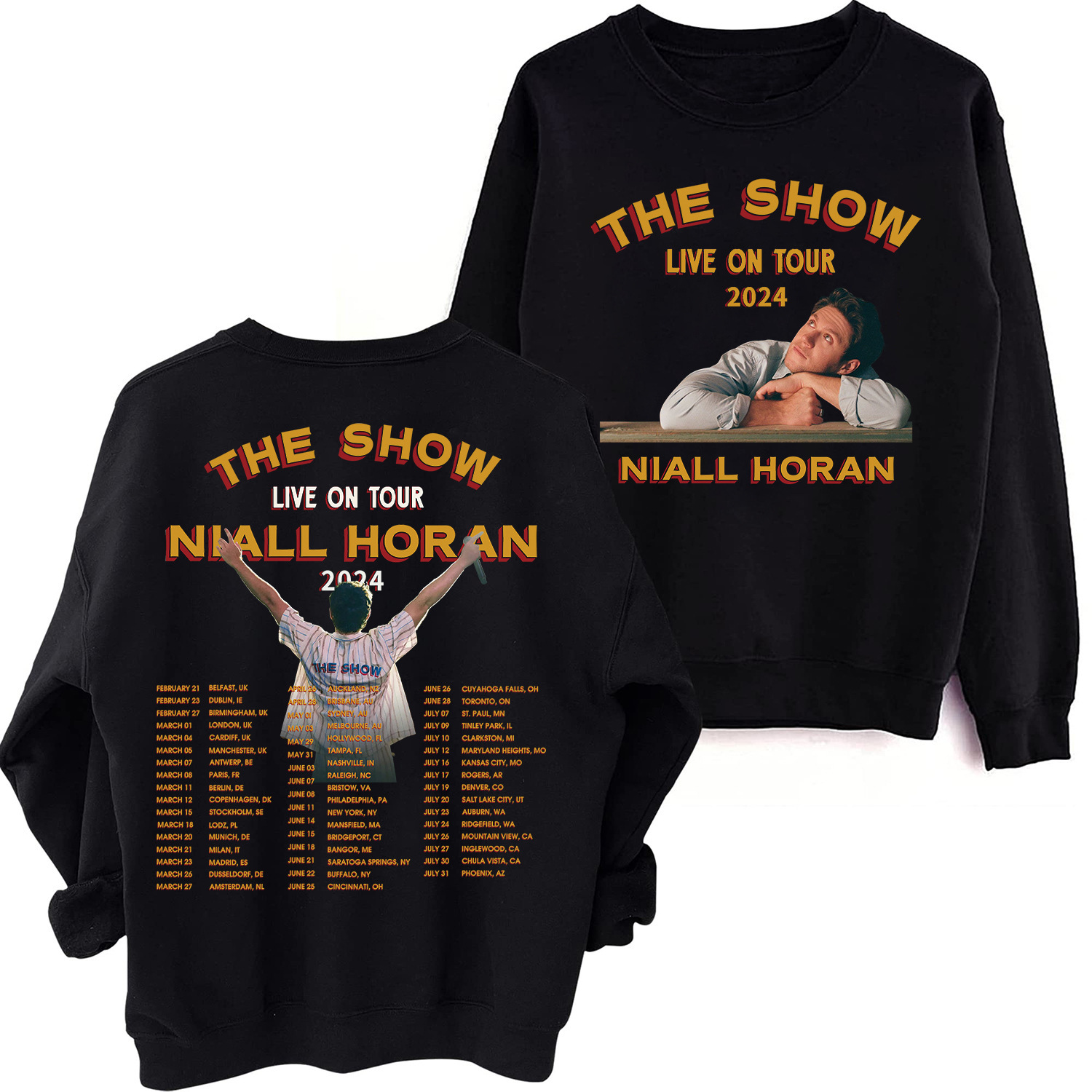 2024 Niall Horan The Show Live On Tour Sweatshirt Man Woman