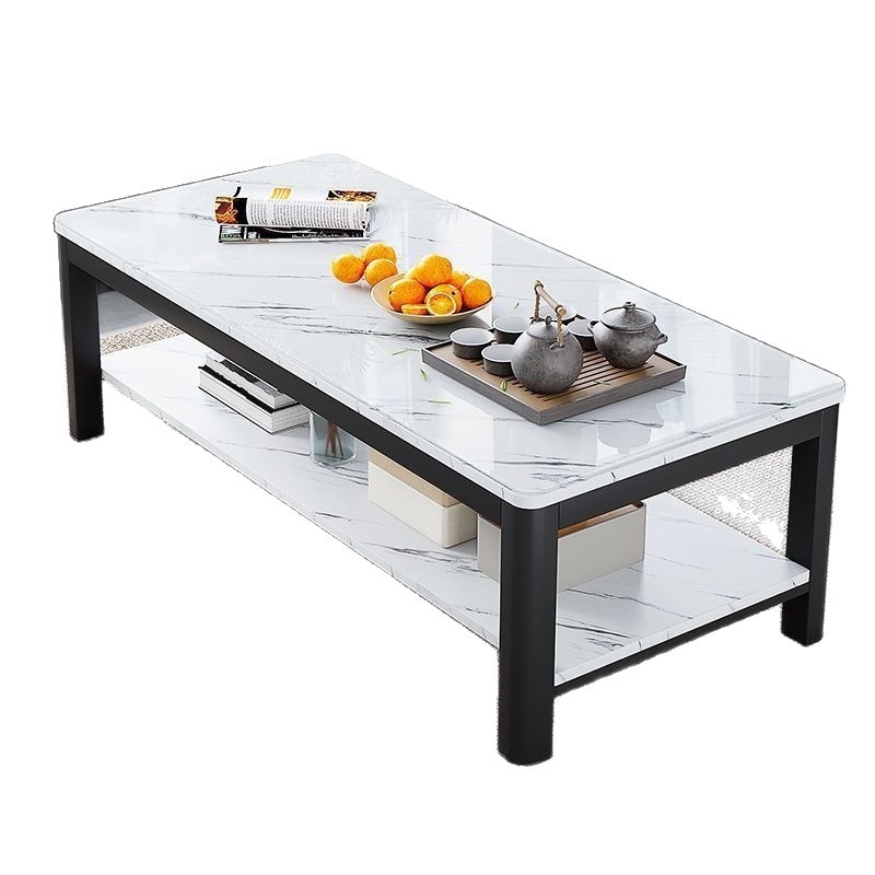Sala de estar pequeña mesa de té doméstica simple moderna mesa de té de vidrio templado nueva mesa de té de lujo rectangular ligera image 6