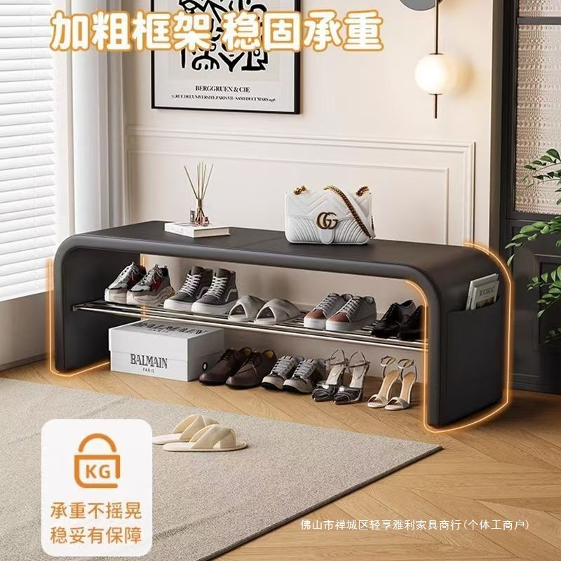 轻奢换鞋凳门口家用可坐穿鞋凳鞋柜一体入户卧室长条床尾凳厂货源|undefined