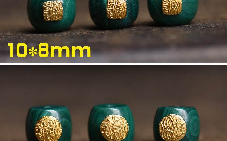 Natural Malachite Spacer Beads, Waist Beads, Top Beads, Zaki Lam Patch Inlay DIY Semi-Finished Loose Beads Accessories Jewelry