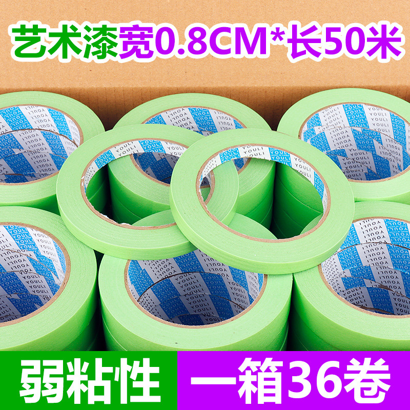약한 접착력, 폭 0.8cm* 길이 50m, 1박스 36롤