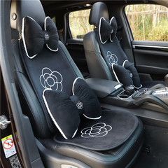 Camellia car seat cushion winter plush comfortable car seat cushion ins internet celebrity car car interior supplies