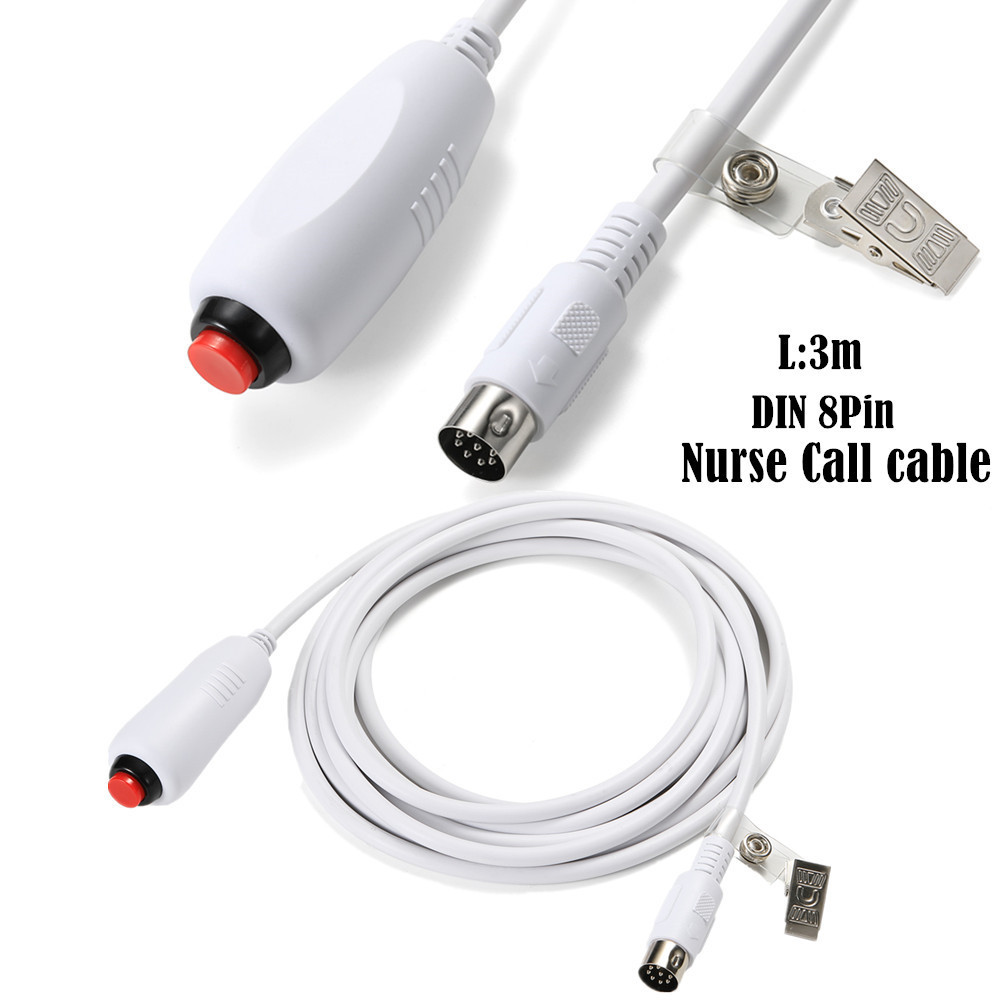 8pin护士呼叫器按钮开关线紧急呼叫按钮线带夹 Nurse Call cable