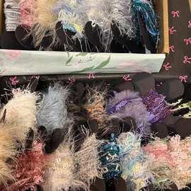 暗黑虞美人手混线diy手工钩针编织毛线团棒针钩材料帽子包包发圈