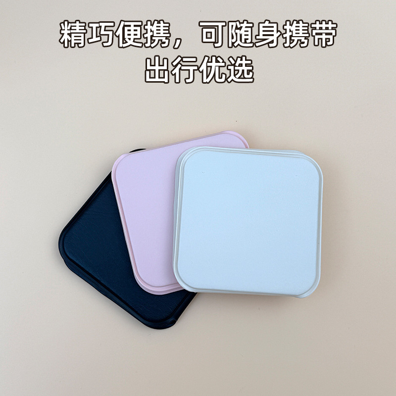 Espejo pequeño de escritorio de alto valor facial espejo de maquillaje plegable portátil dormitorio de estudiantes pequeño espejo cuadrado espejo doméstico unisex