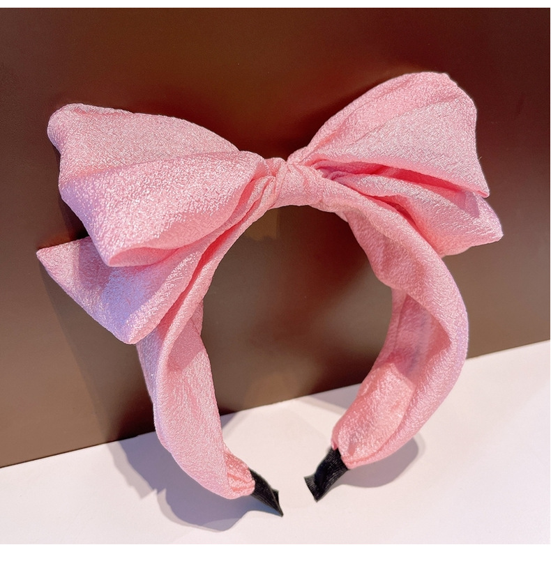Korean Chiffon Big Butterfly Solid Color Wide-brimmed Headband display picture 12