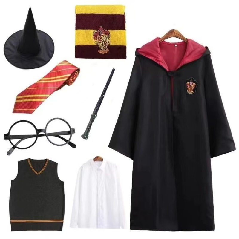 哈利波特服装cosplay魔法袍格兰芬多赫敏学院套装万圣节披风斗篷|undefined