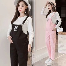 孕妇装秋装套装孕妇背带裤时尚新款韩版孕妇秋冬外穿长裤牛仔裤子